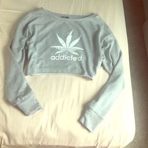 Adidas crop top sweatshirt